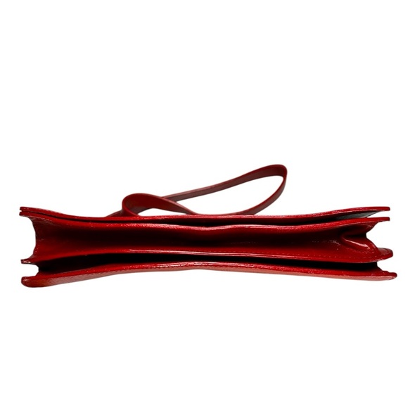 Vintage Franchi Collection Envelope Purse Handbag Red Paisley Textured Leather. - Picture 3 of 14